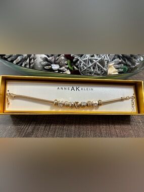 Anne Klein Gold-Tone Charm Bracelet